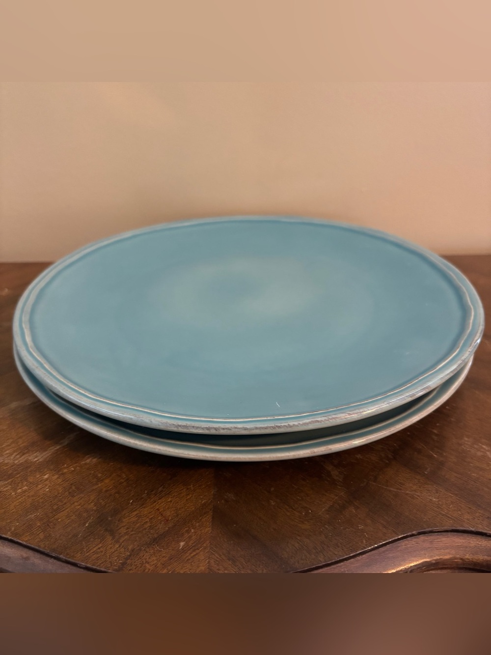Casafina Turquoise 11” Round Dinner Plate Set of 2 - FT301-TRQ